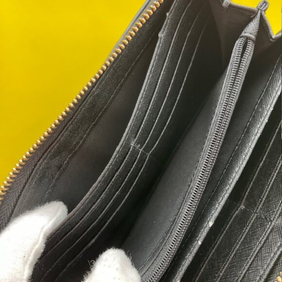 Fossil Keyper Coated Canvas Wristlet Wallet, Navy, Cream, Brown - Picture 10 of 16